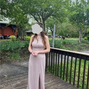 Elegant Pink Sleeveless Formal Dress